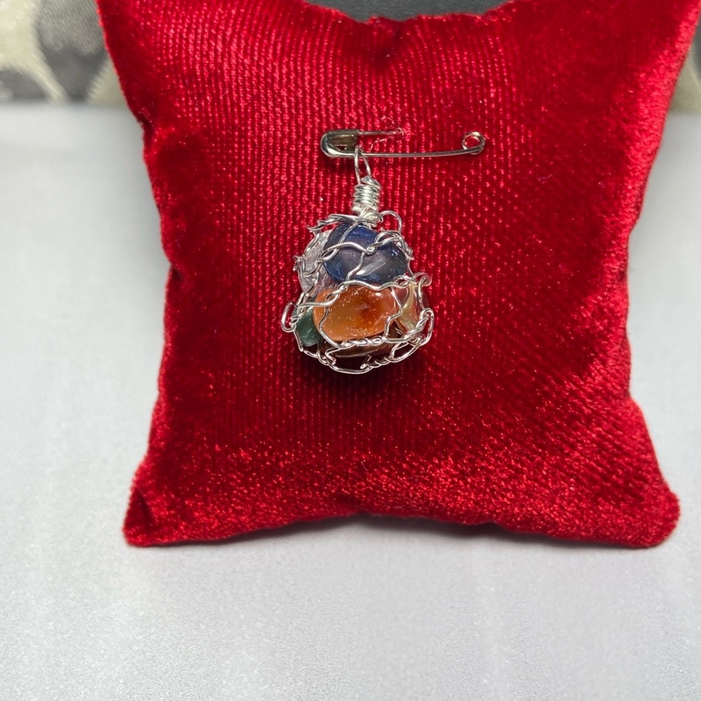 Multicolor Quartz Cluster Pendant